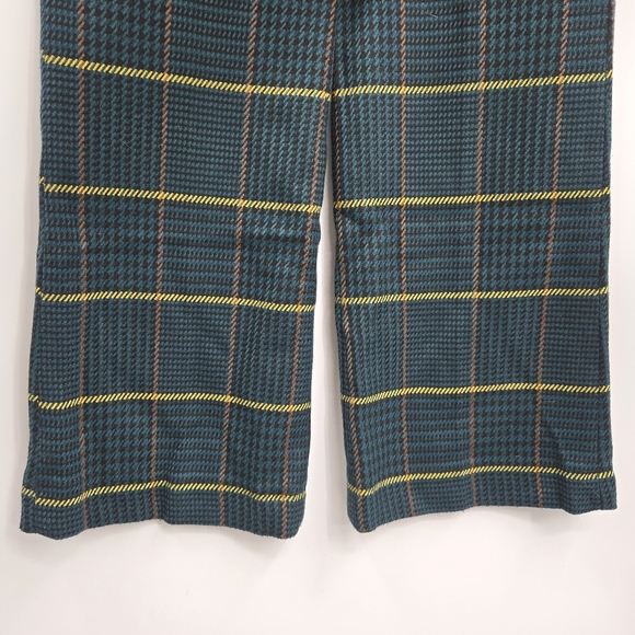 Anine Bing Cindy Flair Pants Green Plaid - Picture 6 of 16